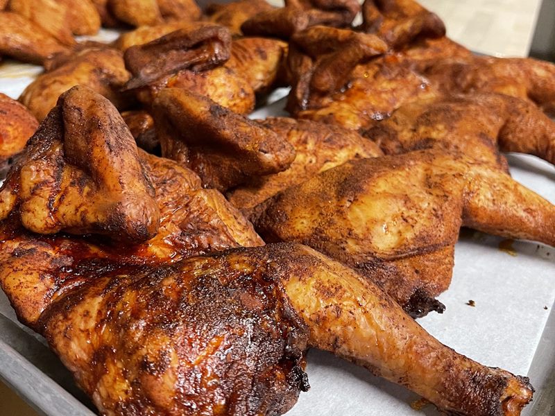 Vicki's Bar-B-Q food